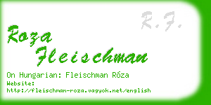 roza fleischman business card